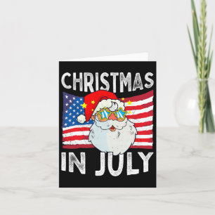 Weihnachten im Juli Retro Hipster Funny Santa Men Karte