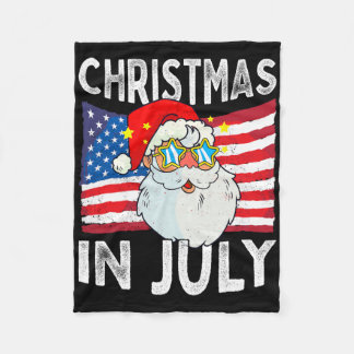 Weihnachten im Juli Retro Hipster Lustiger Weihnac Fleecedecke