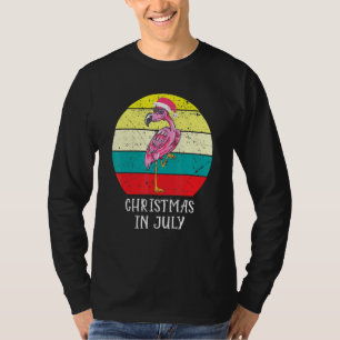 Weihnachten im Juli rosa Flamingo in der Weihnacht T-Shirt
