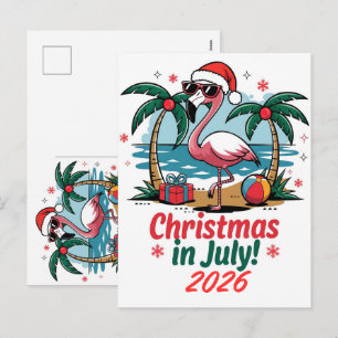 Weihnachten im Juli Rosa Flamingo Santa Hut 2026
