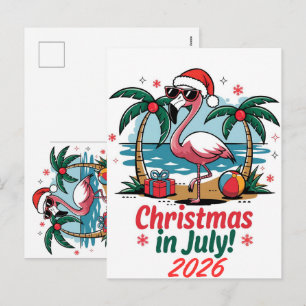 Weihnachten im Juli Rosa Flamingo Santa Hut 2026