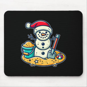 Weihnachten im Juli Sand Snowman Weihnachtsmannmüt Mousepad
