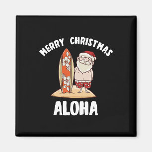 Weihnachten im Juli Santa Aloha Hawaii Strand Sand Magnet