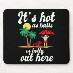 Weihnachten im Juli Santa am Strand mit Palme Mousepad