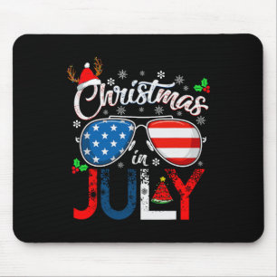 Weihnachten im Juli Santa Amerikanischer 4. Juli C Mousepad