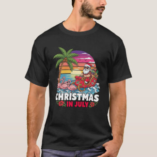 Weihnachten im Juli Santa Beach Ausflug Tropischer T-Shirt