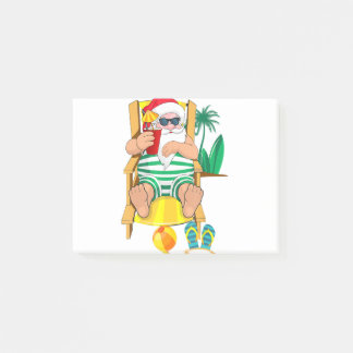 Weihnachten im Juli Santa Beach Hemd Hawaii Post-it Klebezettel