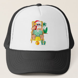 Weihnachten im Juli Santa Beach Hemd Hawaii Truckerkappe