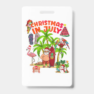 Weihnachten im Juli Santa Beach Sommer Sommer T-Sh Ausweis