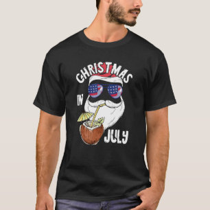 Weihnachten im Juli Santa Coconut Drink Sommer Haw T-Shirt