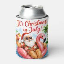 Weihnachten im Juli Santa Flamingo Hawaiian Spaß