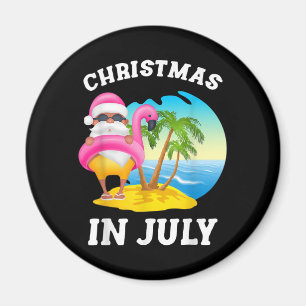 Weihnachten im Juli Santa Flamingo Pool Sommer Magnet