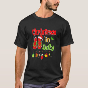 Weihnachten im Juli Santa Flip Flop Sommer Xmas   T-Shirt