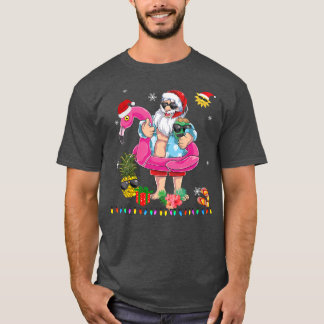 Weihnachten im Juli Santa hawaii Sonnenbrille Flam T-Shirt