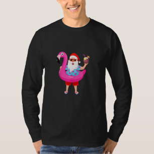 Weihnachten im Juli Santa Hawaii Sonnenbrille Flam T-Shirt