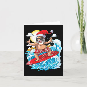 Weihnachten im Juli Santa Hawaiian Surfen Sommer S Karte