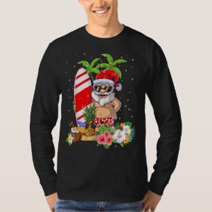 Weihnachten im Juli Santa Hawaiian Surfen Sommer S T-Shirt