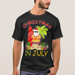Weihnachten im Juli Santa Hawaiian SurfSummer S T-Shirt