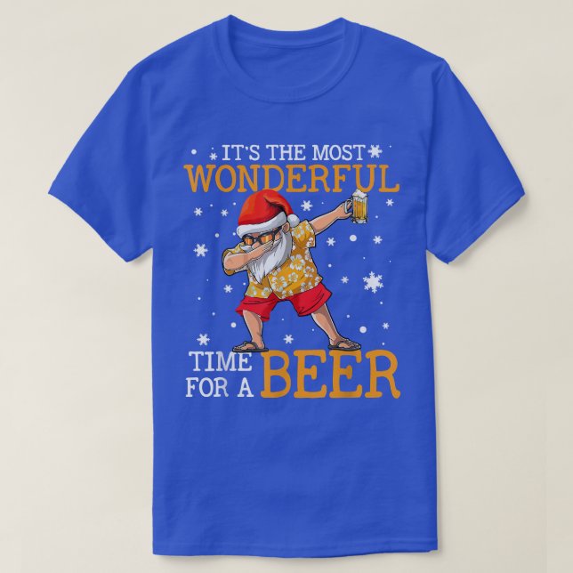 Weihnachten im Juli Santa Hawaiian Wunderbar B T-Shirt (Design vorne)