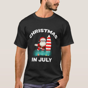 Weihnachten im Juli Santa Hawaiianischer Surfcandy T-Shirt