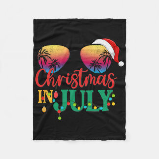 Weihnachten im Juli Santa-Hut Sonnenbrille Strand  Fleecedecke