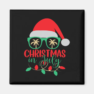 Weihnachten im Juli Santa Hut Sungles Sommerfeier Magnet
