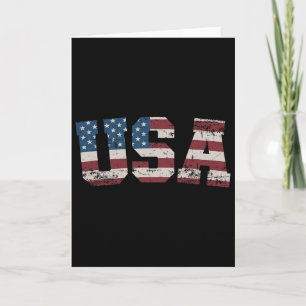 Weihnachten im Juli Santa Hut Sungles USA-Flagge 4 Karte