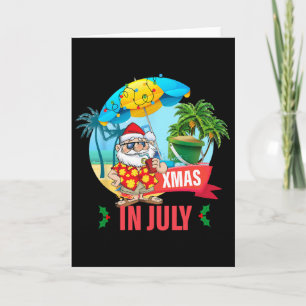 Weihnachten im Juli Santa Hut Xmas Karte