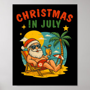 Weihnachten im Juli Santa Sommer Weihnachten im Ju Poster