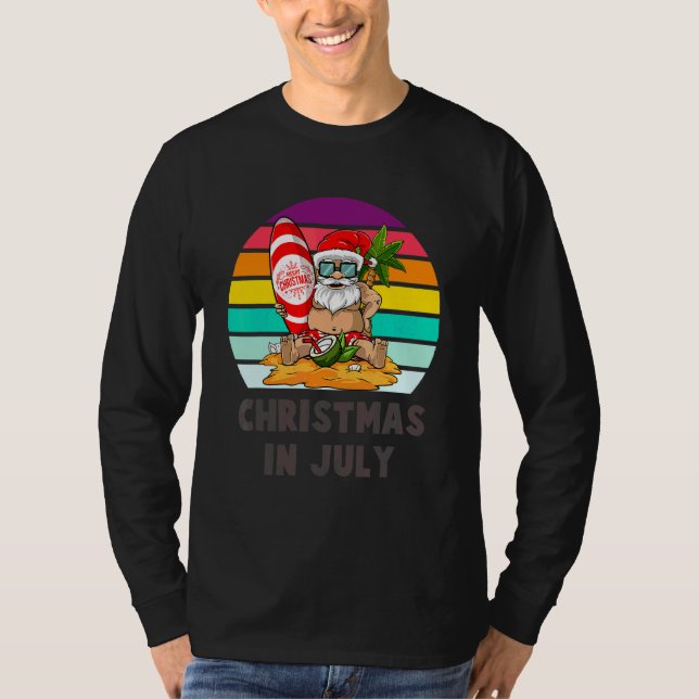 Weihnachten im Juli Santa Summer Beach Urlaub 2 T-Shirt (Vorderseite)