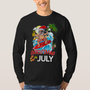 Weihnachten im Juli Santa Summer Beach Urlaub Gedr T-Shirt