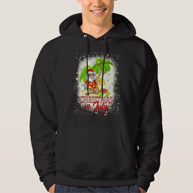 Weihnachten im Juli Santa Summer Beach Urlaub Hoodie (Vorderseite)