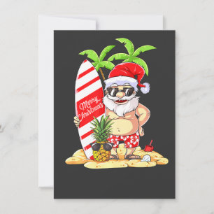 Weihnachten im Juli Santa Surf Hawaiian Männer Som Einladung