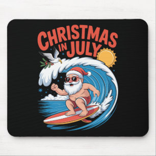 Weihnachten im Juli Santa Surft Sommer-Spaß Mousepad