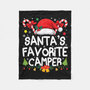 Weihnachten im Juli Santas Favorite Camper Camping Fleecedecke