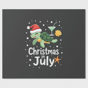 Weihnachten im Juli-Schildkröte Sommer Xmas Landsc Geschenkpapier