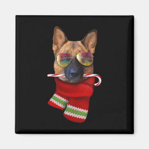 Weihnachten im Juli-Shirt Deutscher Schäferhund Su Magnet