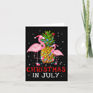 Weihnachten im Juli Shirt Flamingo Ananas S Karte
