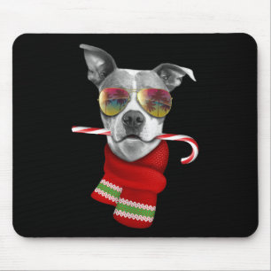 Weihnachten im Juli-Shirt Pitbull-Singles-Hundefre Mousepad