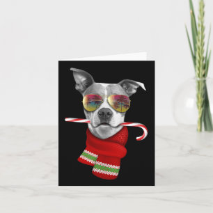Weihnachten im Juli Shirt Pitbull Sungles Dog Love Karte