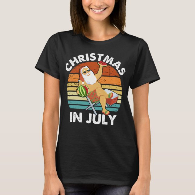 Weihnachten im Juli Shirt, Retro Summer T-Shirt (Vorderseite)
