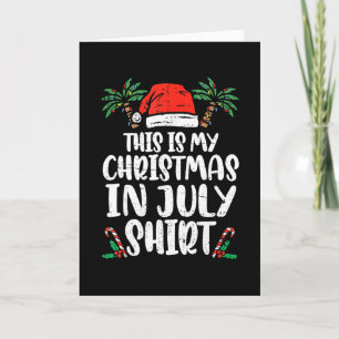 Weihnachten im Juli-Shirt Santa Hut Sommer Strand Karte