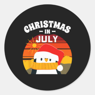 Weihnachten im Juli-Shirt Sommer-Shirts Santa Peng Runder Aufkleber