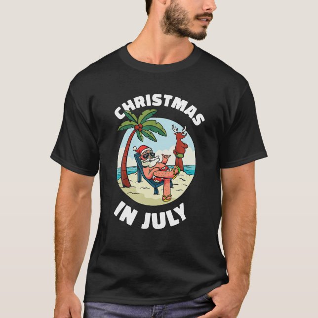 Weihnachten im Juli Shirt Sommer Weihnachten am St (Vorderseite)