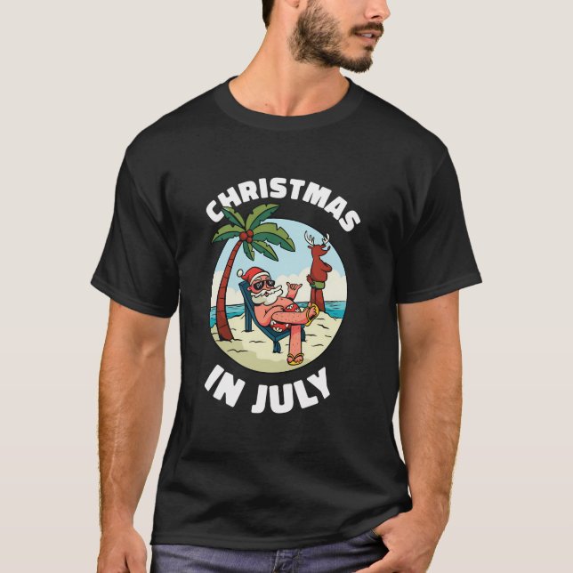Weihnachten im Juli Shirt Sommer Weihnachten am St (Vorderseite)