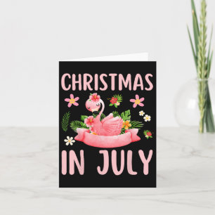 Weihnachten im Juli Shirts für Frauen Pink Flaming Karte