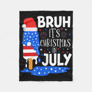 Weihnachten im Juli Shirts für Kinder Bruh Ice Pop Fleecedecke