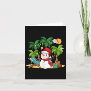 Weihnachten im Juli Snowman auf Palmen Tropical se Karte