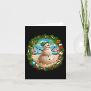 Weihnachten im Juli Snowman Sommer Tropical Beach Karte