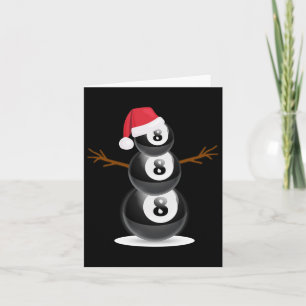 Weihnachten im Juli Sommer Billiard Snowman Party Karte